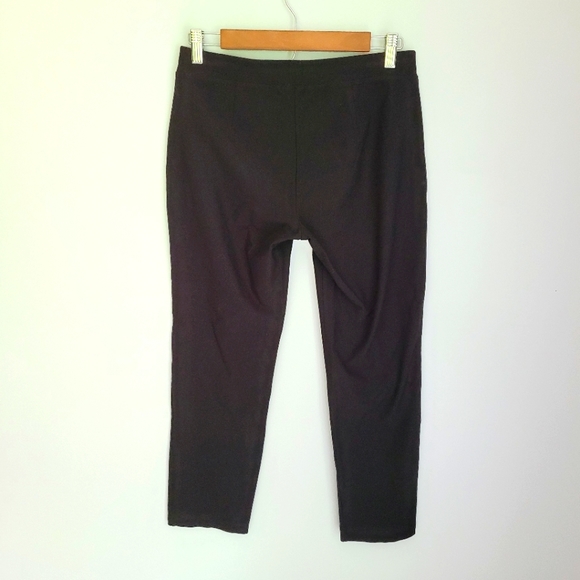 Eileen Fisher | Slim Ankle Black Stretchy Slacks - Picture 3 of 9